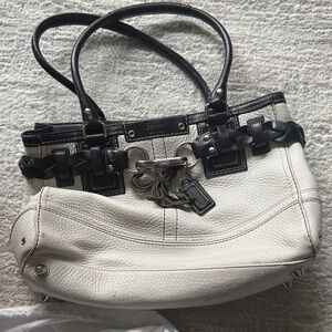 Coach Black and White Shoulder Bag